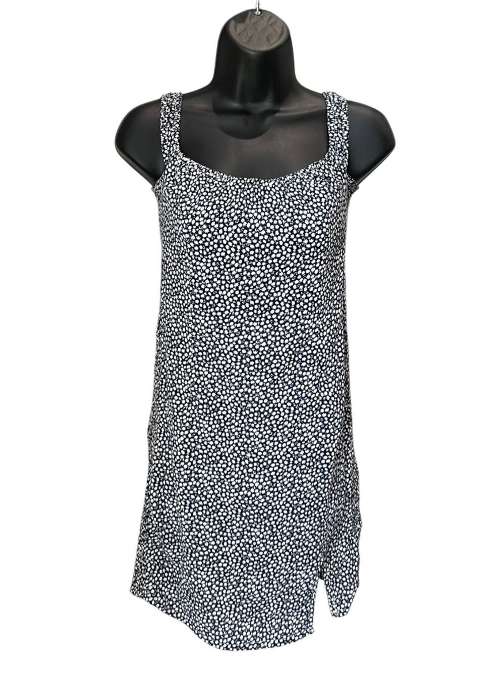 Adika Floral Stretch Mini Dress Blue White Floral Size Medium